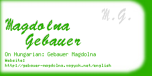 magdolna gebauer business card